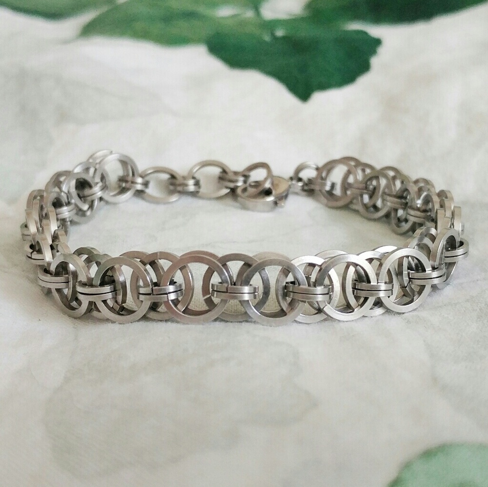 Artisan-made Chainlink Armor Bracelet