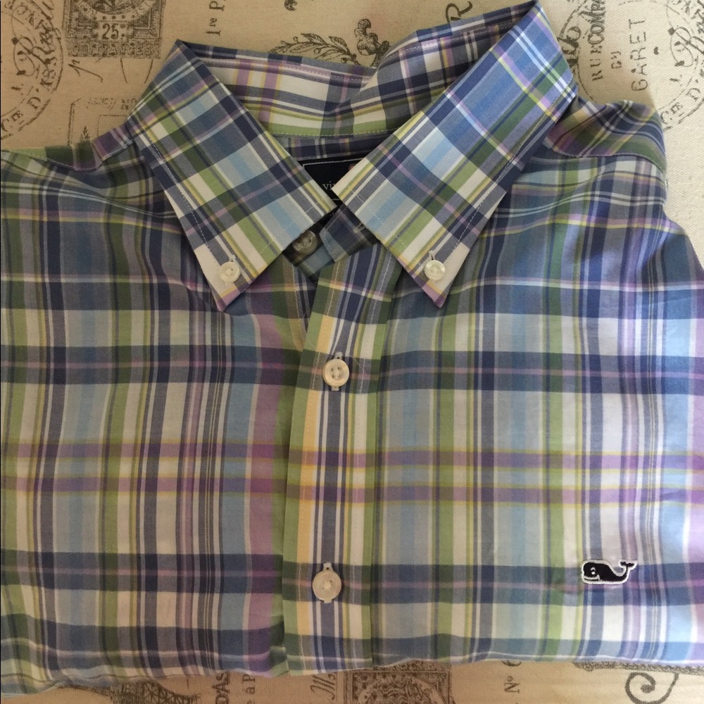 Vineyard Vines Sculling Plaid men's button down 🐳