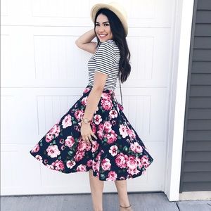 Floral A-Line Skirt