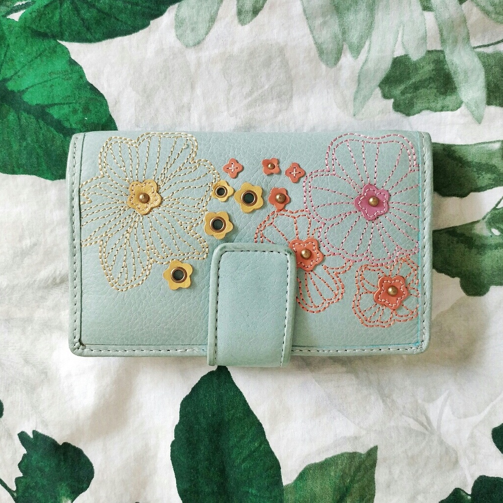 NWOT Floral Genuine Leather Wallet