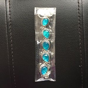 Australian opal sterling silver bracelet