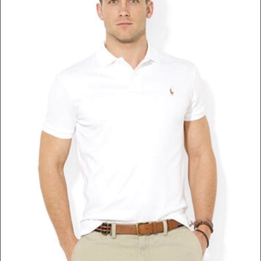 Polo Ralph Lauren bright white men's polo shirt!