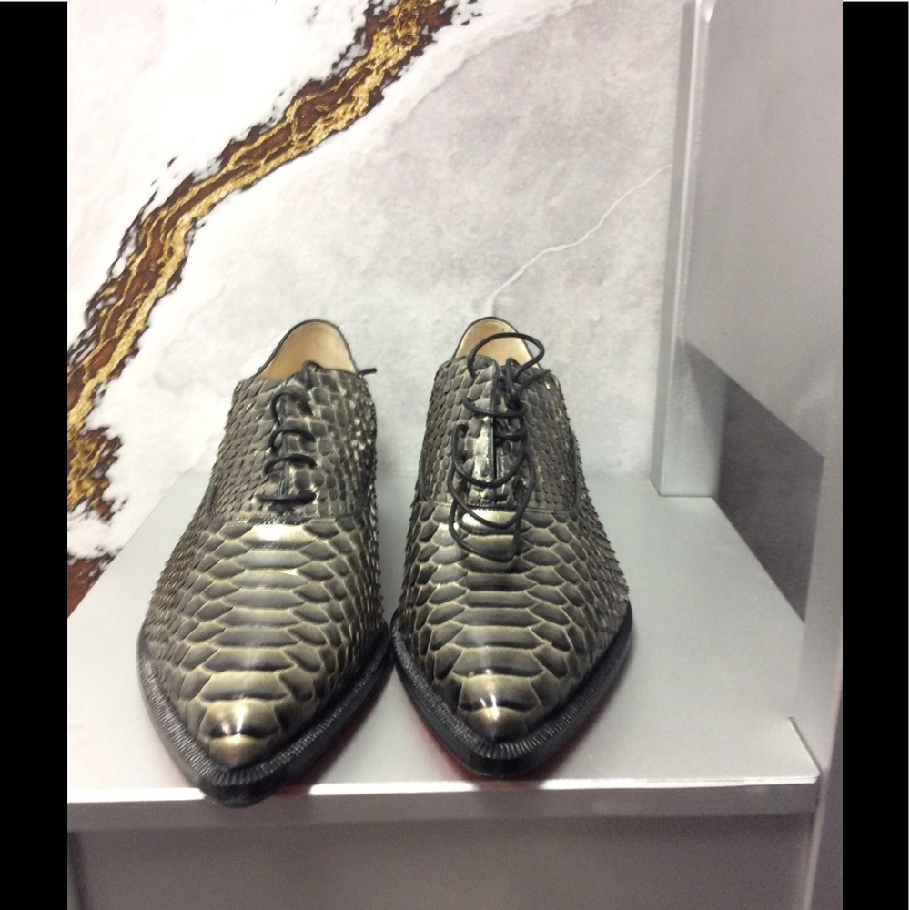 Christian Louboutin python Loafers