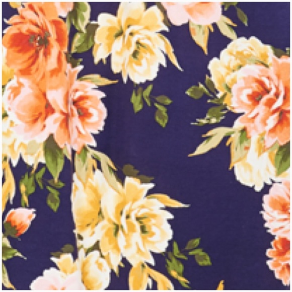 Navy floral pocket maxi dress. - Picture 5 of 5