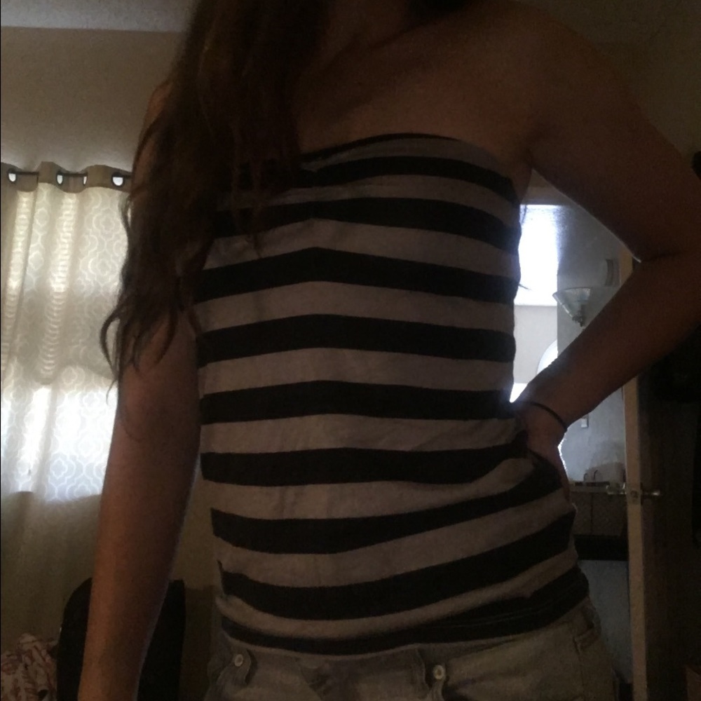 Black and Gray Tube Top