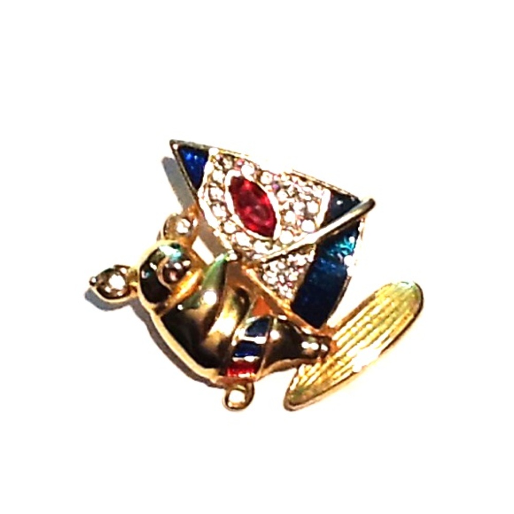 Vintage Surfing Piggy brooch/pin