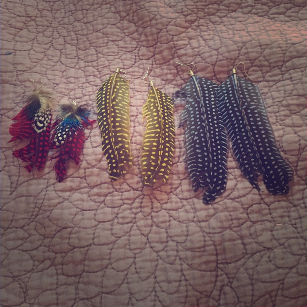 Feather earrings!