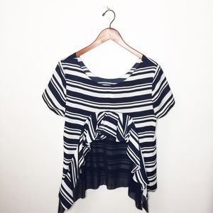 Anthropologists Ruffle Silk Top.