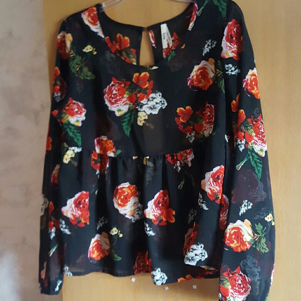 Floral babydoll blouse
