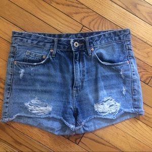 H&M high waisted denim shorts