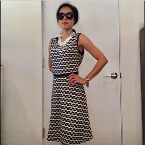 Max Studio black and white a line dress