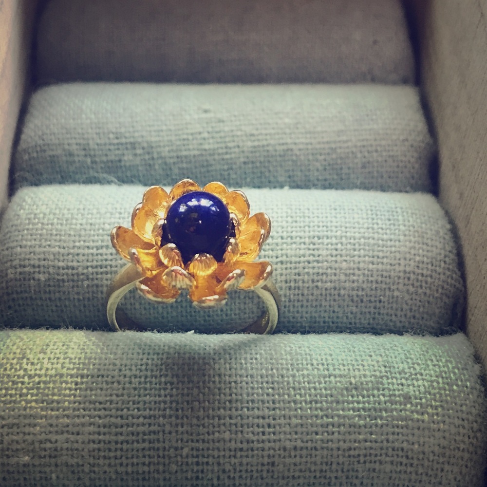 Gold Lotus Asian Style Ring