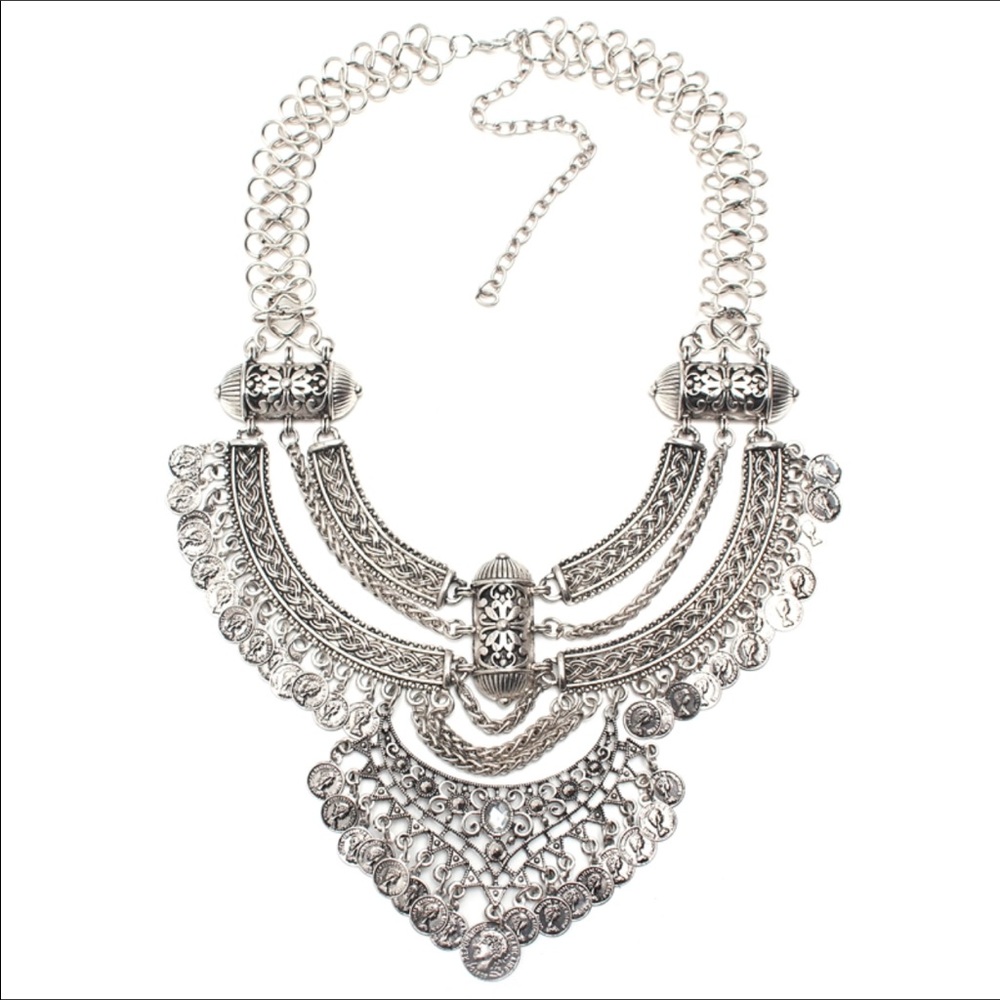 Boho Statement Necklace (nwot) - Picture 3 of 5