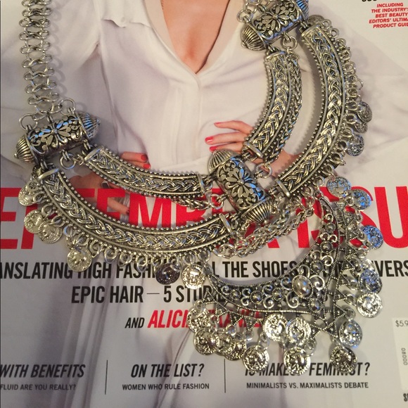 Boho Statement Necklace (nwot) - Picture 2 of 5