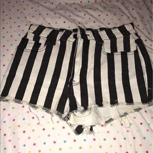 Urban outfitters high waisted striped shorts