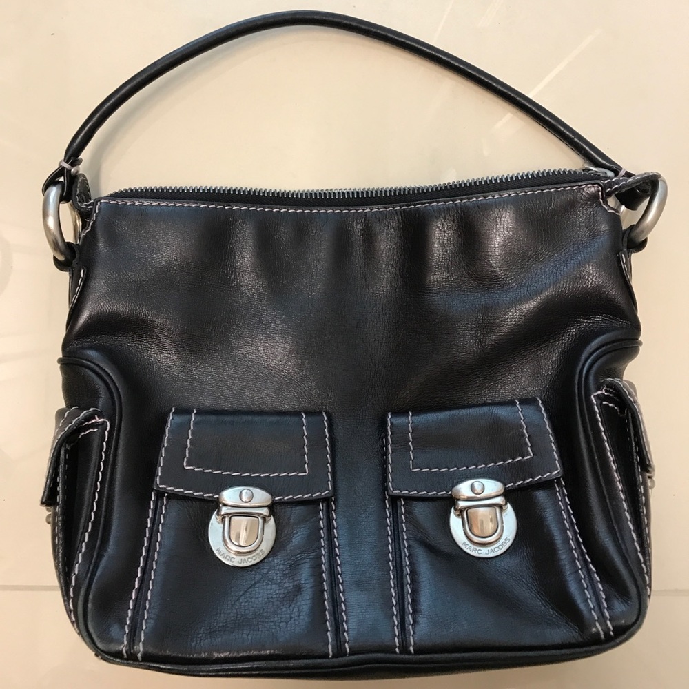Marc Jacobs Black Leather Hobo