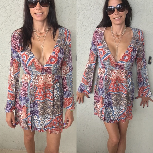 Boho Style Mini Dress Last Small - Picture 2 of 3