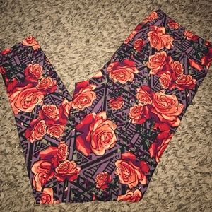TC FLORAL LULAROE LEGGINGS 🦄