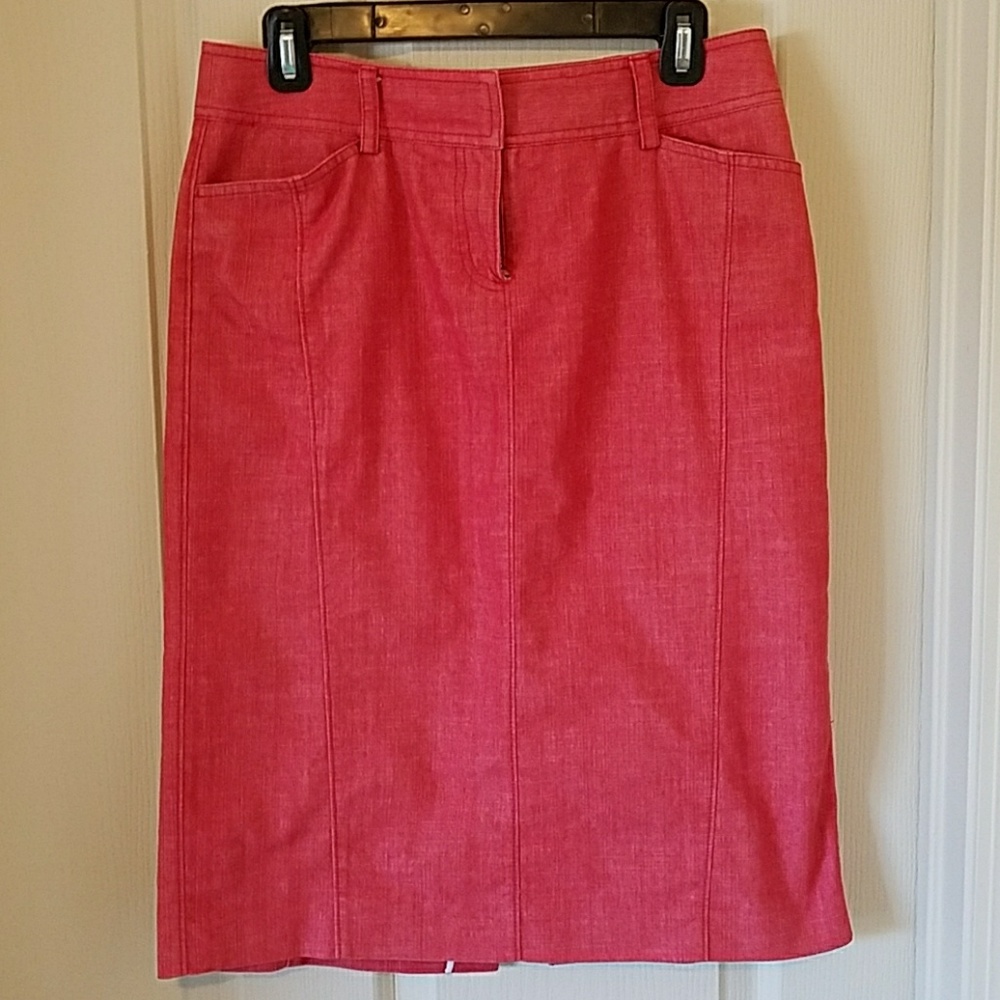 J.Crew cherry red skirt w Front Pockets! Size 8