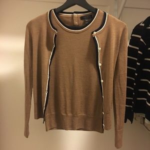 JCrew Tank + Cardigan, new without tag.