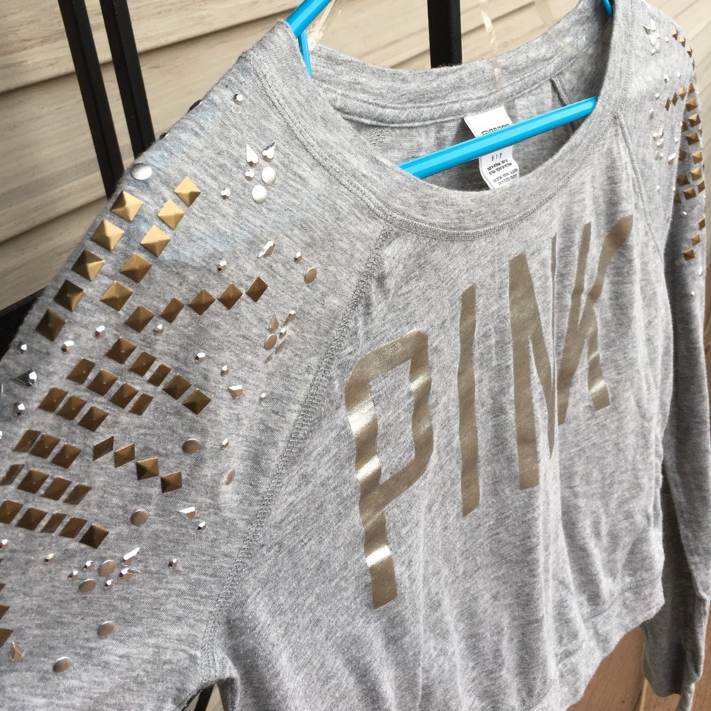 VS PINK long sleeve studded top