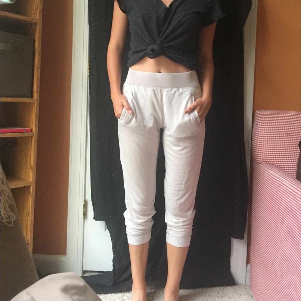 high waisted gray DKNY joggers