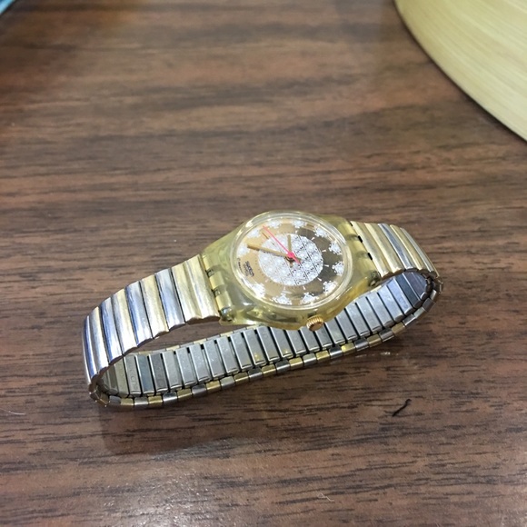 Swatch 1991 Gold and Silver Watch