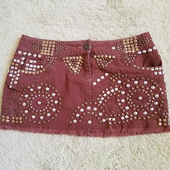 Miss Me Dresses & Skirts - Miss Me - Brown Studded Skirt - Medium