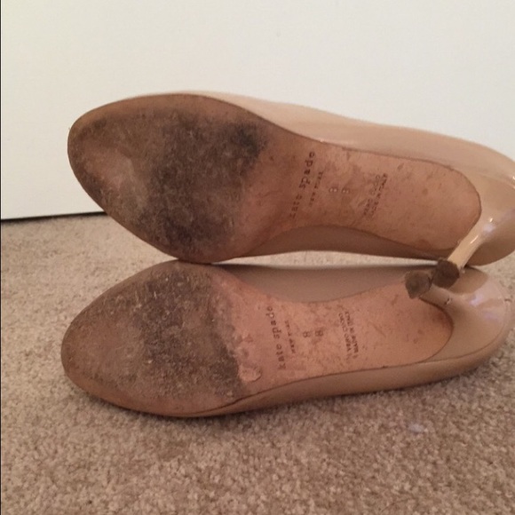 Kate Spade Nude Gold Bow Heels - Picture 3 of 4