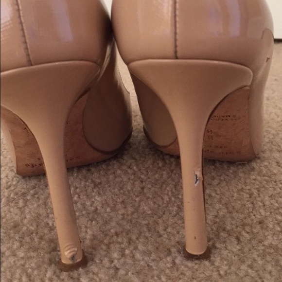 Kate Spade Nude Gold Bow Heels - Picture 4 of 4