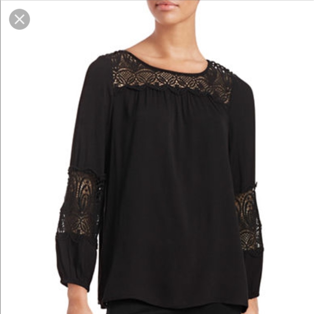🆕Joie Lace Inset Top - Black