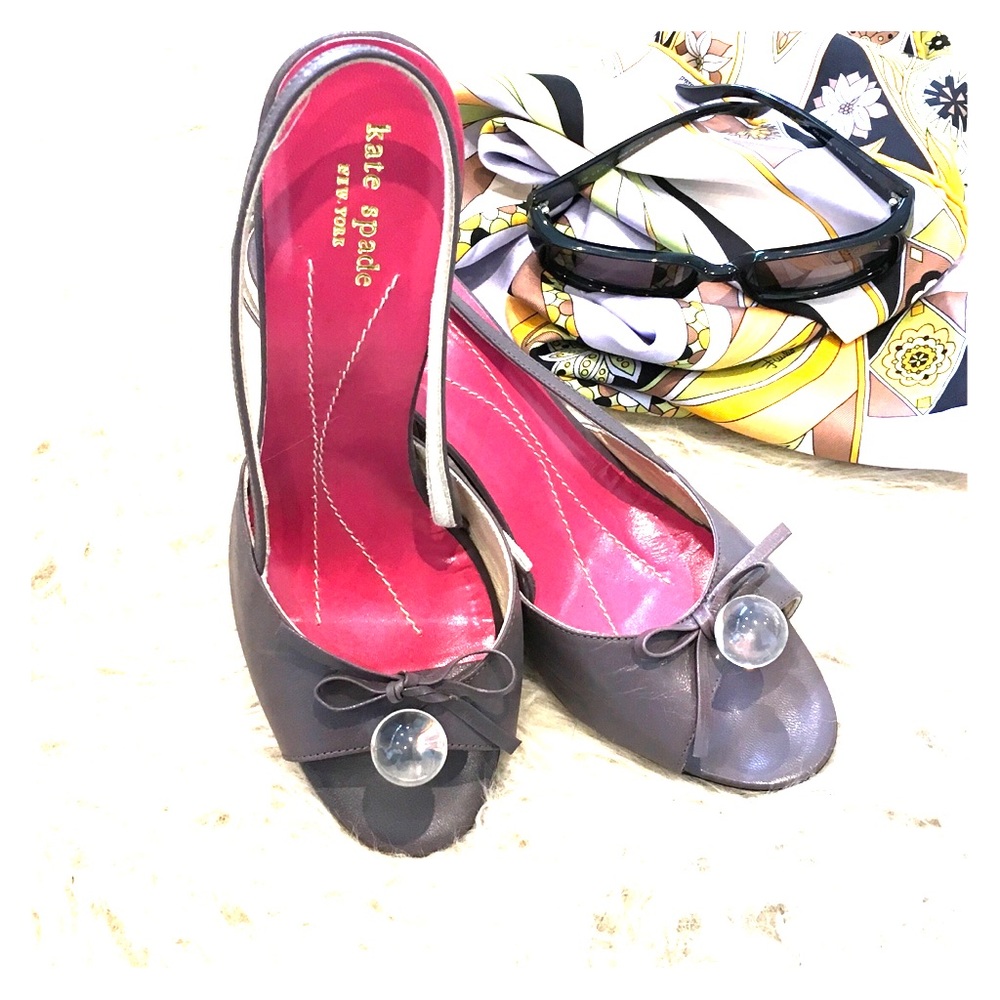 kate spade amethyst sling back pump