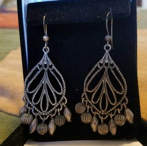 Handmade silver filigree earrings