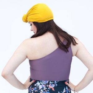 Kortni Jeane Eggplant Over-the-shoulder top