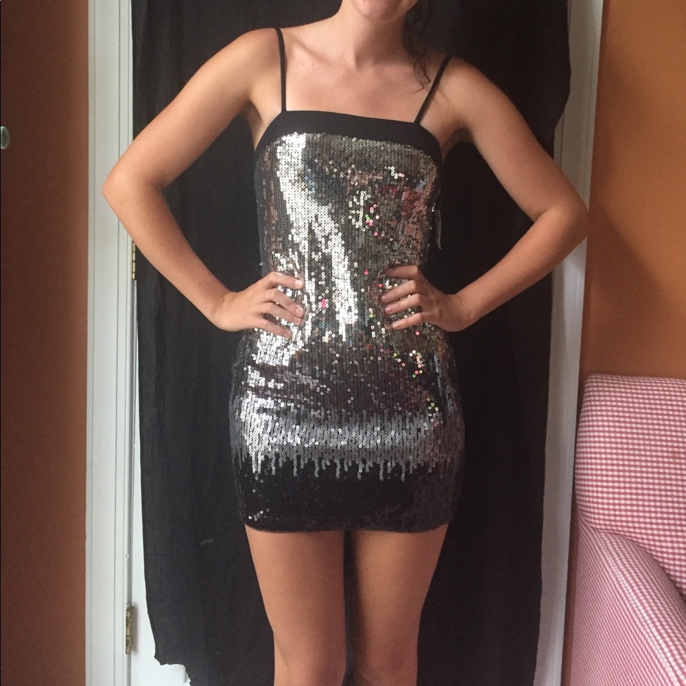 90s inspired Sequined Cocktail dress