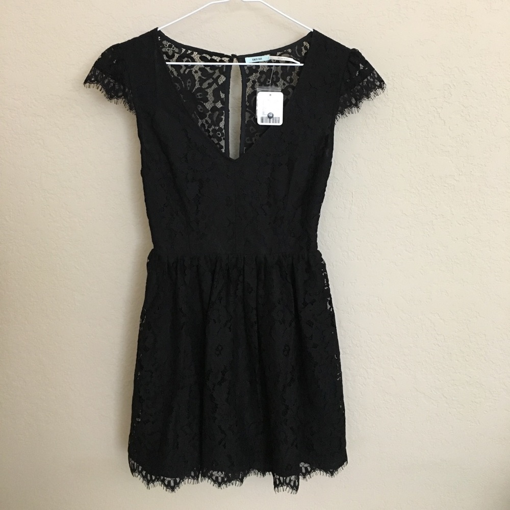 XS Kimchi Blue Black Lace Jan Jan Dress