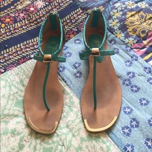 Turquoise sandals