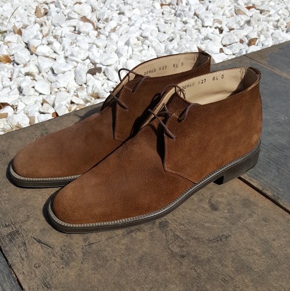 Salvatore Ferragamo Suede Brown Chukka Boots 8 1/2