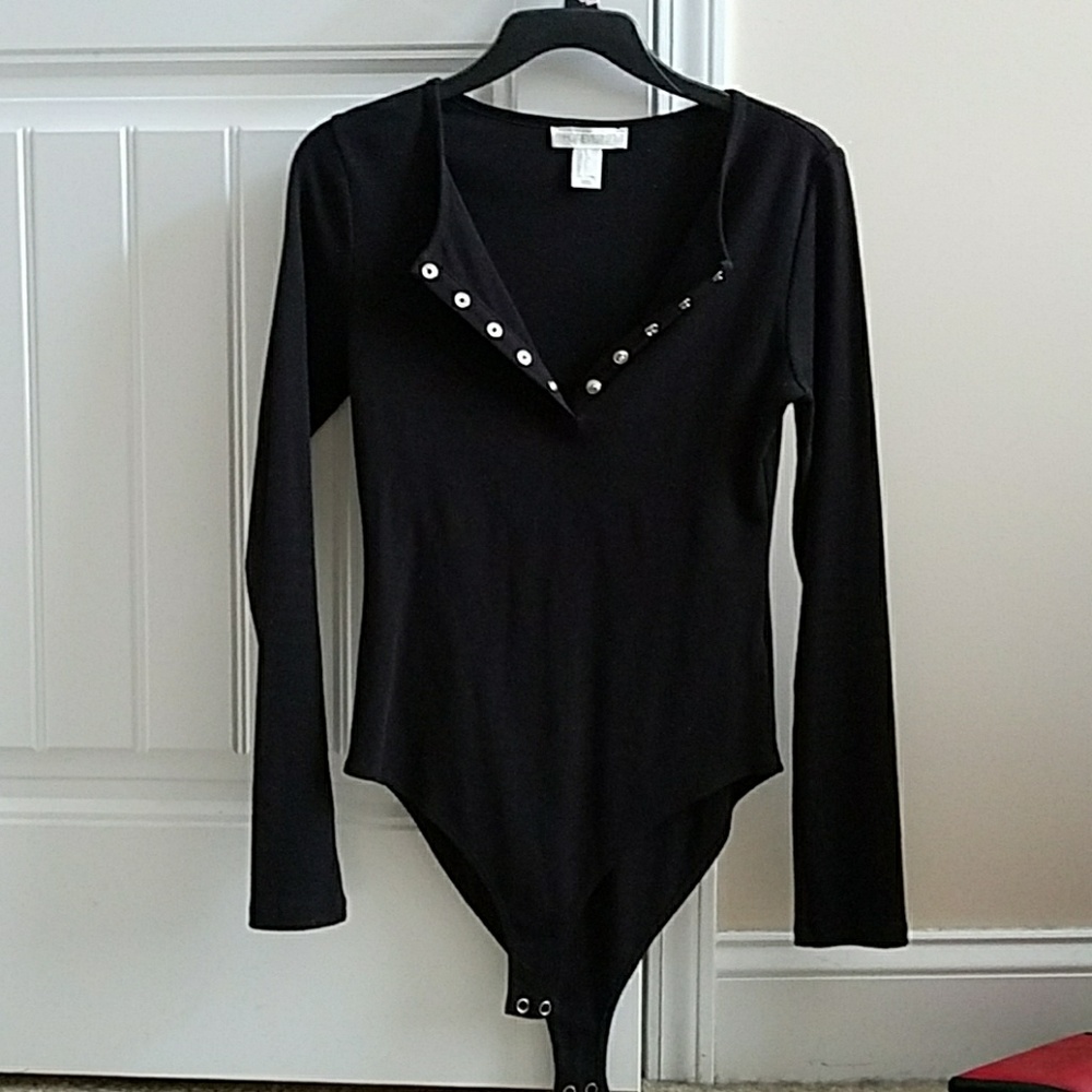 Forever 21 black ribbed bodysuit