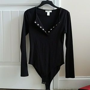 Forever 21 black ribbed bodysuit