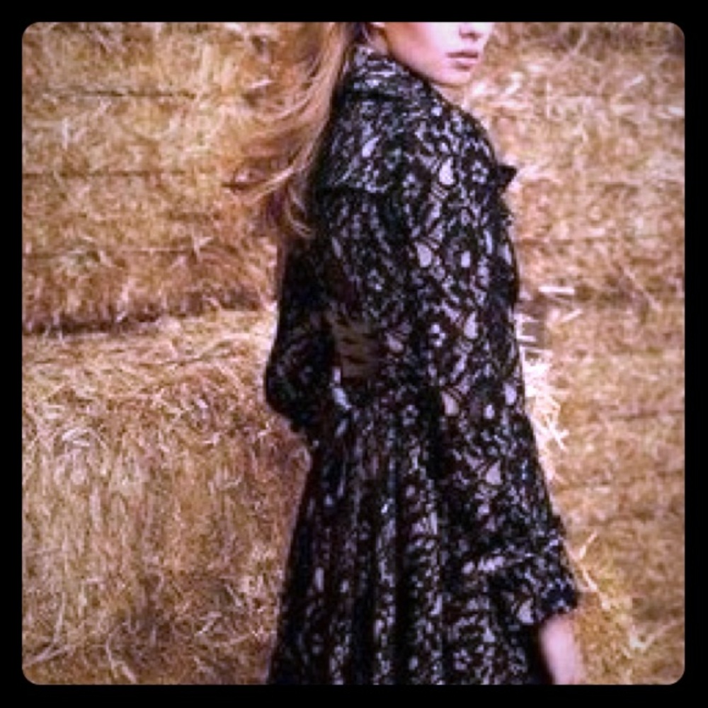Bebe lace trench coat