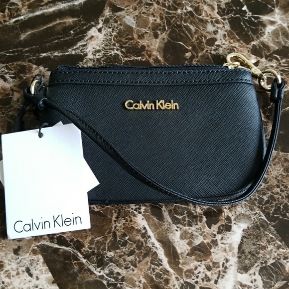 Calvin Klein Leather Wristlet - Picture 1 of 7