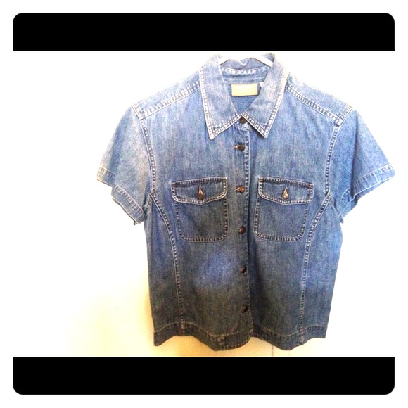 Vintage Women's Liz Claiborne Denim Shirt - Picture 1 of 4