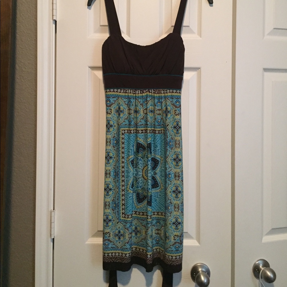 Patterned tank top dress