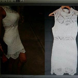 White crochet dress