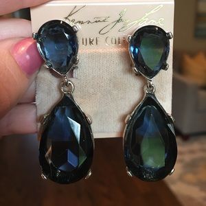 Kenneth Joy Lane Swarovski Sapphire earrings