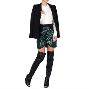 BCBG green sequin skirt