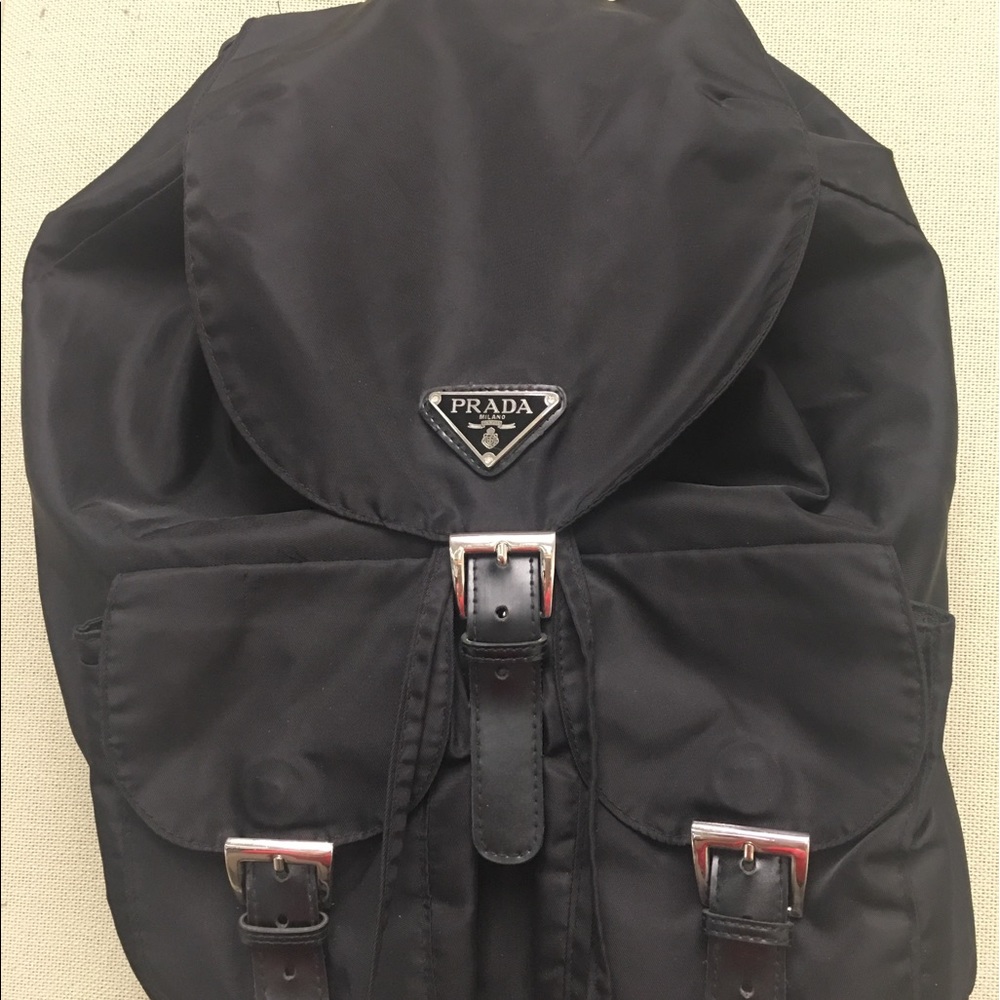 Prada B8888 Vela Nero Black Backpack purse