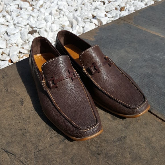 A. Testoni Brown Leather Loafers size 8.5 main image 5
