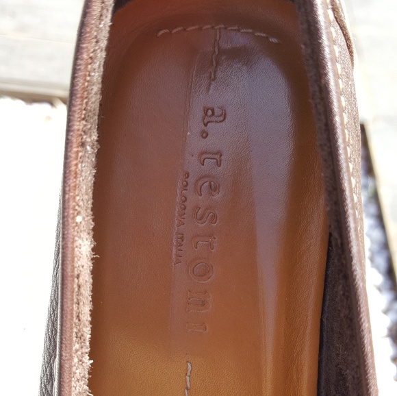 A. Testoni Brown Leather Loafers size 8.5
